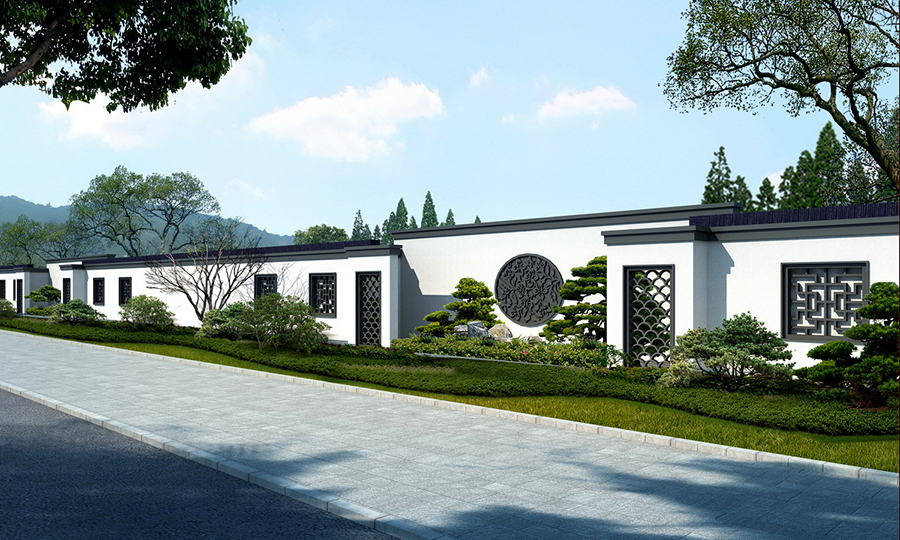 全線新建站房各具美態(tài)，生產(chǎn)生活房屋也采用“一站一景”的美化設(shè)計，點綴在沿線秀美自然環(huán)境中，為線路增色不少。據(jù)鐵四院站房設(shè)計負(fù)責(zé)人李文介紹，衢寧鐵路新建站房11座，站房設(shè)計充分結(jié)合當(dāng)?shù)刈匀伙L(fēng)光，選取具有代表性的地方人文特色建筑，融入站房設(shè)計元素之中。如取松溪之“山”、“松”，取屏南之“小橋流水、古道人家”等。沿線千峰聳立、群山環(huán)繞，碧波浩淼、溪流蜿蜒，結(jié)合地方特色與交通建筑特點，站房建筑充分融入當(dāng)?shù)丨h(huán)境之中，使得建筑也成為美景中的一部分。圖為帶著徽派風(fēng)格考慮了站景結(jié)合的站房配套。