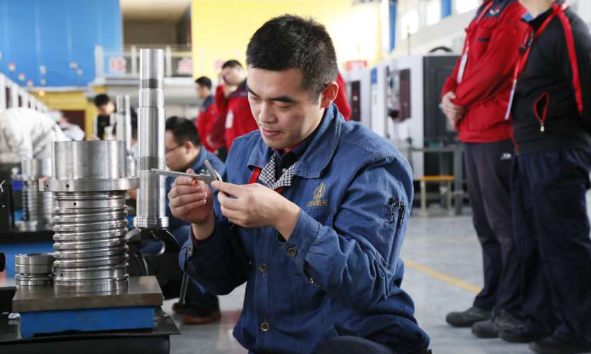 圖為航天科技第十屆職業技能競賽決賽現場。