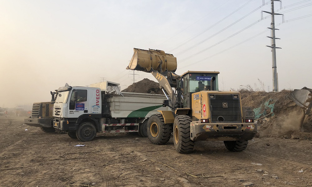 圖為1月14日，隔離點建設現場。