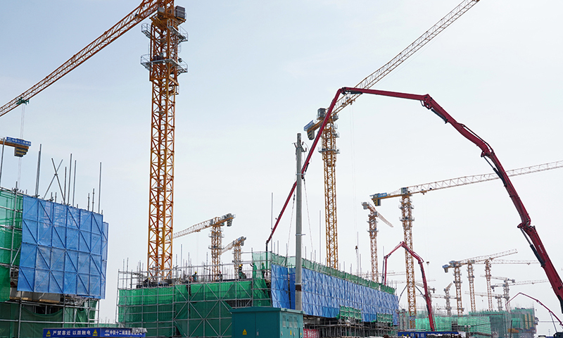 圖為7月3日拍攝的雄安新區容西片區建設現場。（新華社記者 楊世堯 攝）