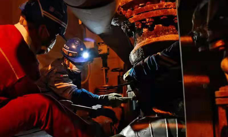 圖為大唐琿春發電廠加強全面管控，確保運行安全和供熱質量。