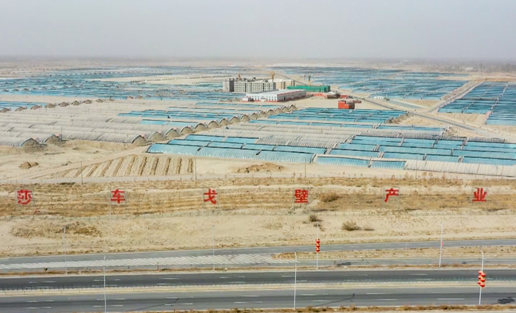 新疆喀什地區(qū)莎車縣地處塔克拉瑪干沙漠南緣，是招商局集團(tuán)的定點(diǎn)幫扶縣，這里自然條件惡劣、產(chǎn)業(yè)基礎(chǔ)薄弱、生態(tài)環(huán)境脆弱。近年來，招商局集團(tuán)先后投資2000萬元助力戈壁產(chǎn)業(yè)發(fā)展，統(tǒng)籌謀劃生態(tài)保護(hù)和產(chǎn)業(yè)升級，使?jié)M地荒蕪的戈壁灘變成了安居樂業(yè)的“幸福園”。