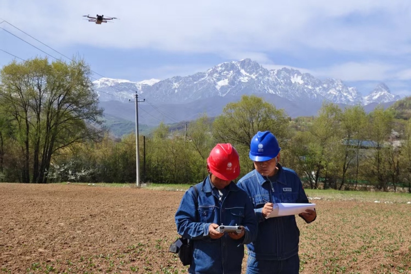 國家電網甘肅臨夏供電公司工作人員對10千伏馬集線開展特巡。
