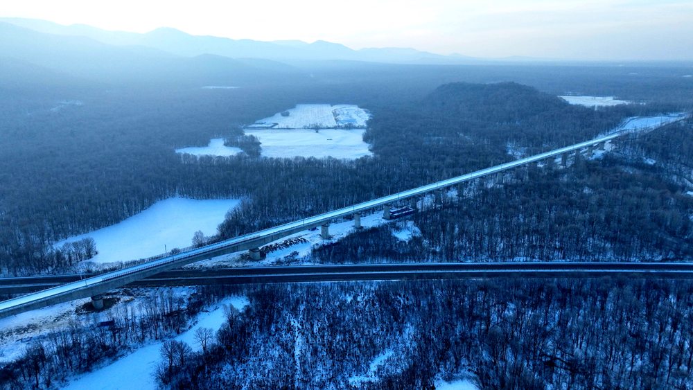 哈伊高鐵正線全長300公里，設(shè)計時速250公里，由哈爾濱至鐵力段、鐵力至伊春段共同組成。哈伊高鐵于2024年5月28日正式啟動鋪軌，中鐵四局承擔(dān)鐵伊段二標(biāo)路面標(biāo)52公里、鐵伊段全線112公里及哈鐵段部分鋪軌任務(wù)。