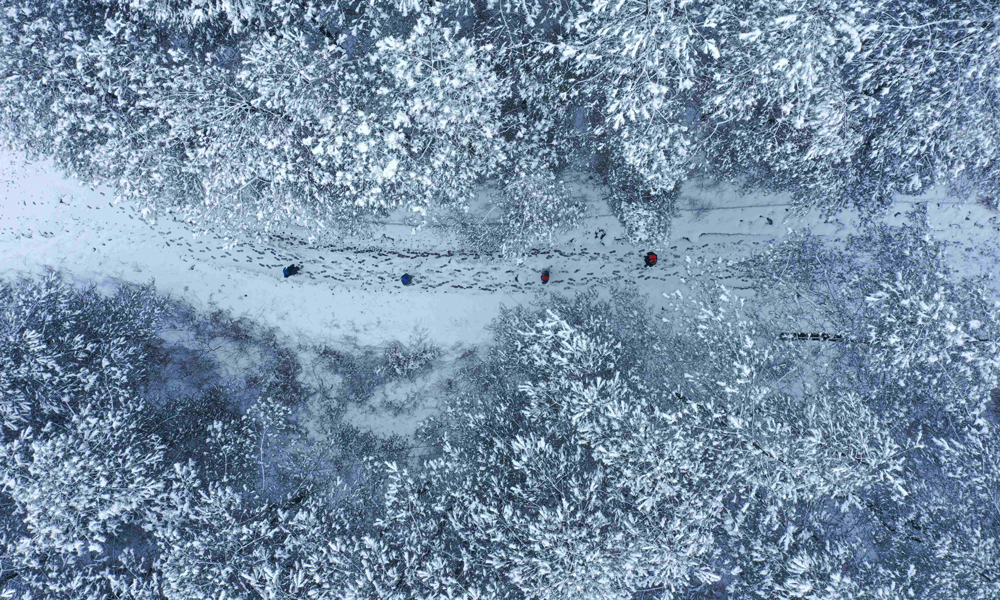 近日，受2024年首場寒潮天氣影響，南方地區出現大范圍降雪，南方電網供電范圍的貴州、云南、廣西、廣東部分地區發生電力線路覆冰。1月18日、22日，南方電網先后發布低溫冰凍災害黃色預警，啟動低溫雨雪冰凍災害Ⅳ級響應，有序應對冰雪凝凍天氣，全力保障電網安全和電力可靠供應。圖為1月23日，南方電網貴州凱里黃平供電局工作人員對10千伏平紙線開展冰情監測和線路特巡工作。